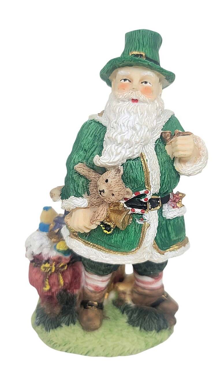 Vtg 1995 Irish Father Santa Claus International Collection Ireland Figurine 4"